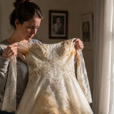 How To Fix Yellowing On A Wedding Dress?
