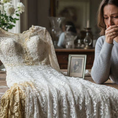 Why Does Wedding Gown Lace Turn Yellow?