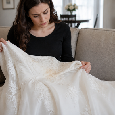 Can Wedding Dress Stains Appear Months Later?