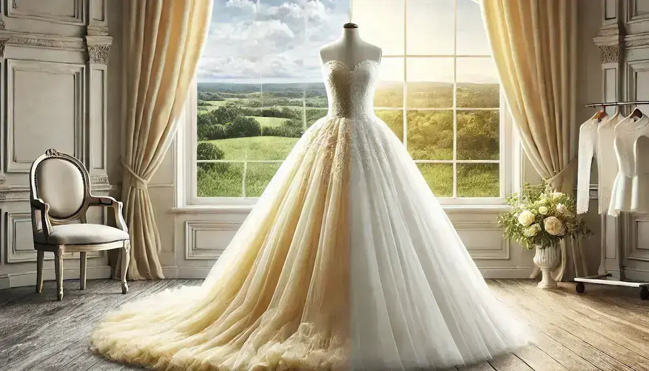 How to Restore Your Wedding Dress That Turned Yellow?