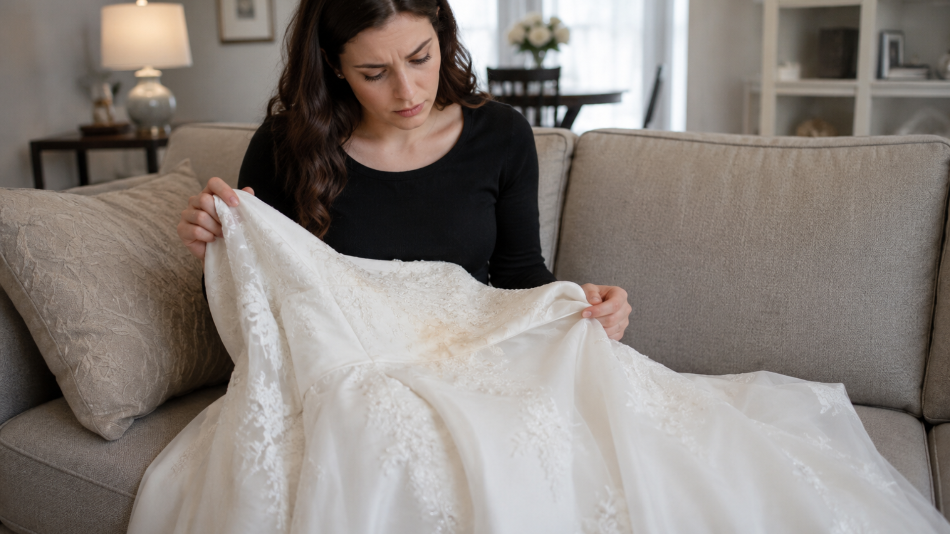 Can Wedding Dress Stains Appear Months Later?