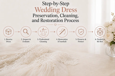 Step-by-Step Wedding Dress Preservation, Cleaning, and Restoration Process