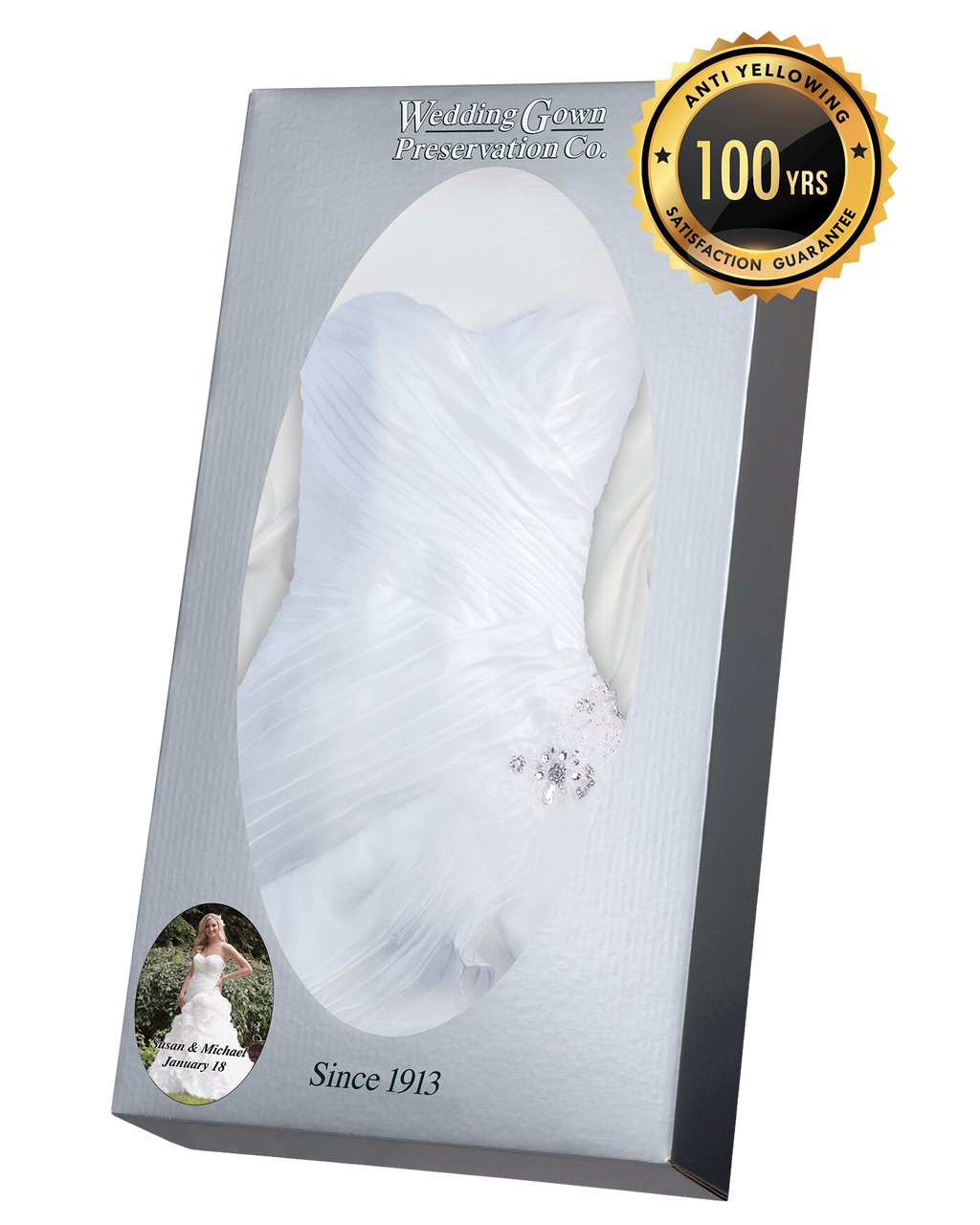 Wedding Dress Preservation Cleaning 100 Year Guarantee